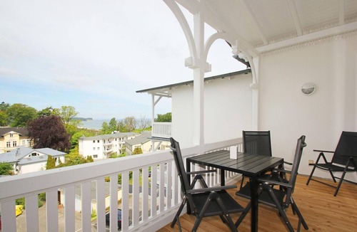 Gohren Apartment | Great sea view from the balcony, use of swimming pool and sauna - Haus Nordstrand FeWo16
