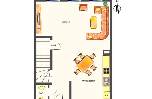 Katschow House | High-quality furnished DHH in a quiet location, with terrace, WiFi and parking space.