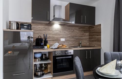 Weingarten Apartment | Holiday&Stay, Apartment Relax, Küche, 85Zoll TV, WLAN