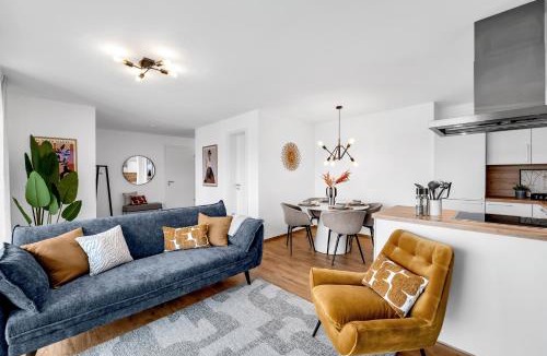 Crailsheim Apartment | INhome Parken - Küche - TV - Terrasse - Balkon