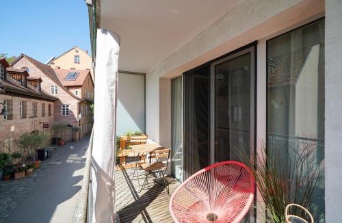 Mitte Apartment | LINDE3 - 10 Minuten in die Altstadt mit Balkon und Pegnitzblick