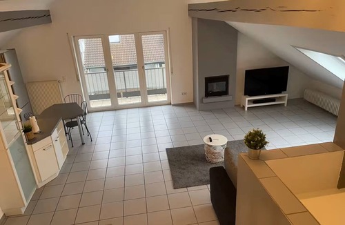 Karlsdorf-Neuthard Apartment | Loft with Fireplace – a Charming and Unique Apartment