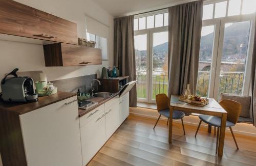 Miltenberg Apartment | MAINTERRASSE Boardinghouse am Fluss klimatisierte Apartments mit 80qm Terrasse