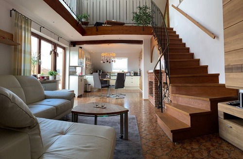 Nonnenhorn Apartment | Maisonette am See, 100 qm, Kamin, 2 Balkone, 1 Schlafzimmer, max. 2 Personen