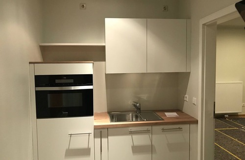 Bad Essen Apartment | Modern apartment with a fireplace in a listed half-timbered house on the market square