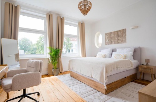 Pries - Friedrichsort Apartment | Modern Boho auf 145qm, 9 Gäste, Strandnah & Familienfreundlich
