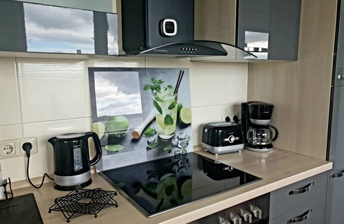 Ziemitz Condo | Modern vacation apartment with balcony directly on the Peene