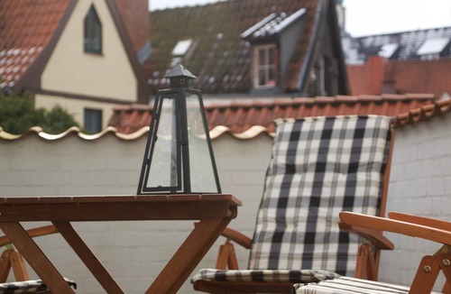 Luebeck Old Town House | Old town house Wakenitzmauer in the old town of Lübeck, roof terrace