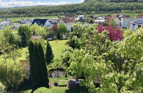 Bad Bocklet Apartment | Panoramasuite vacation apartment (65sqm) with a view of the Saale valley and Vorrhön