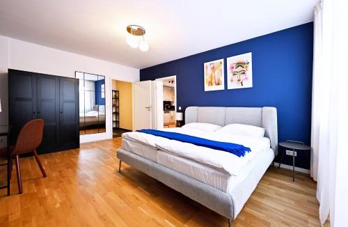 Fuerth Apartment | Rosengarten Apartments Fürth, Moderne Serviced Apartments in Citylage, ganze Ferienwohnung 50 m2, nahe Nürnberg, Metro, Sauna