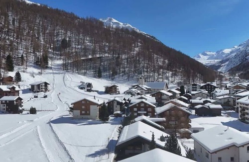 Saas Almagell House | Ski-In Mountain View Suite near Saas-Fee