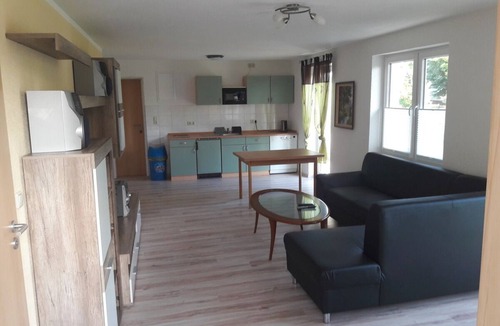Warthe Apartment | Spacious vacation apartment with terrace and boat in Warthe on the Achterwasser