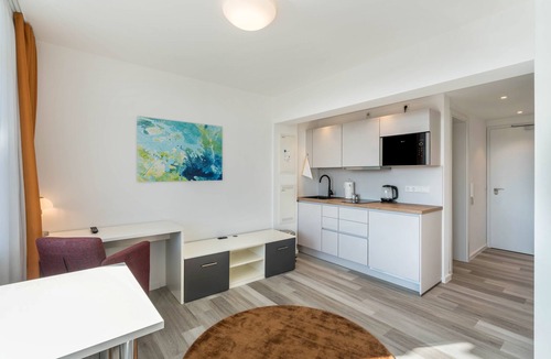 Furstenfeldbruck District Apartment | Studio Apartment 'Huber Living Single 201' with Balcony & Wi-Fi
