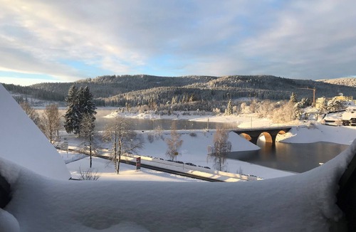 Schluchsee Apartment | Studio Apartment 'Sunset' with Lake View, Private Terrace and Wi-Fi