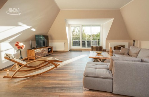 Monchgut-Granitz Apartment | Suite ODINS HALLE - Odins Blick Wohnung 8 - direkt am Privatstrand, Sauna, Garten