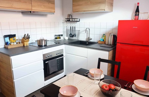 Marquartstein Apartment | Sun II für 1-4 Personen, 60 m², Schlafzimmer, Wohn/schlafzimmer, Küche, Bad, Balkon, Wlan