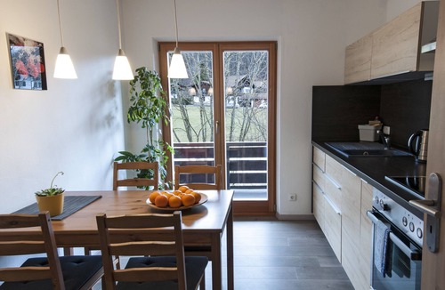 Unterwoessen Apartment | Vacation apartment 65 m², 1 living/bedroom, 1 children's bedroom, kitchen, balcony