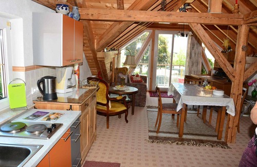 Diedorf Markt Apartment | Vacation home on the top floor with large living area and balcony