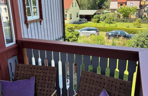 Kurort Gohrisch Apartment | Wohnung mit Balkon in der Villa Blau