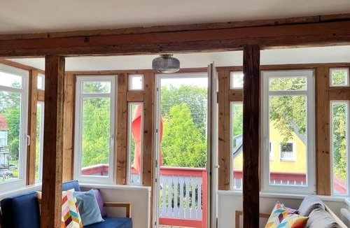 Kurort Gohrisch Apartment | Wohnung mit Balkon in der Villa Blau