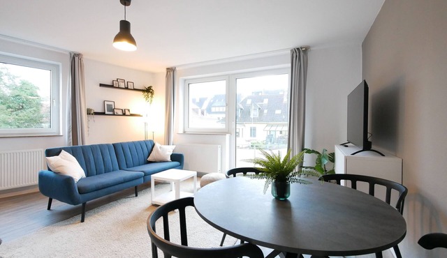 75m², central, balcony, kitchen, own car park