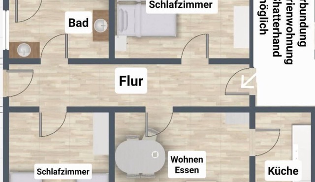 A:Winnetou, 64 sqm, 2 bedrooms, max. 4 persons