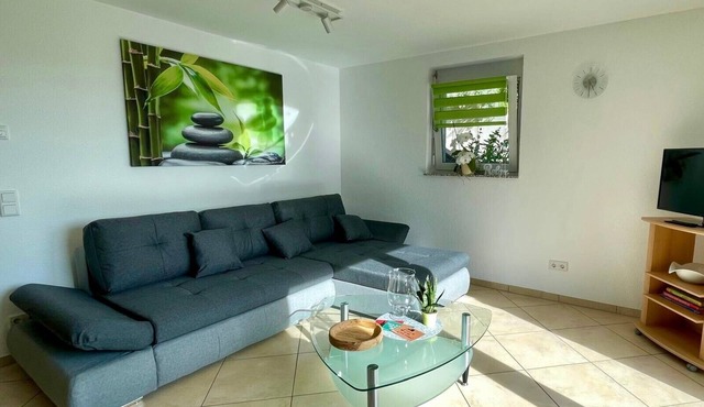 Apartment "Am Berg" with Panoramic Views, Terrace, Grill, Parking