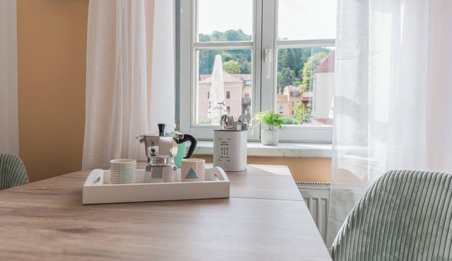Apartment Flurin in the heart of Königstein with parking lot. Family friendly