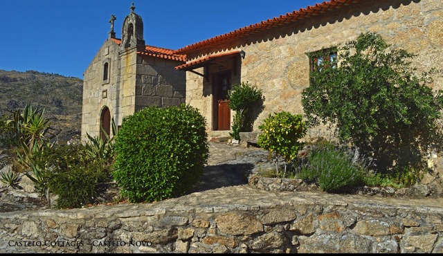 Beautiful flowered granite walkways in the heart of this historic castle village