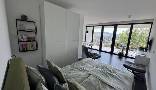 Chic apartment in a central location with a large balcony and views over the city