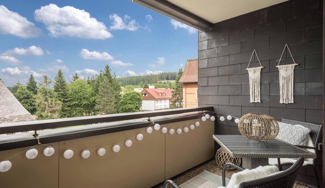 Cosy Apartment 40 with Garden View, Wi-Fi and Balcony
