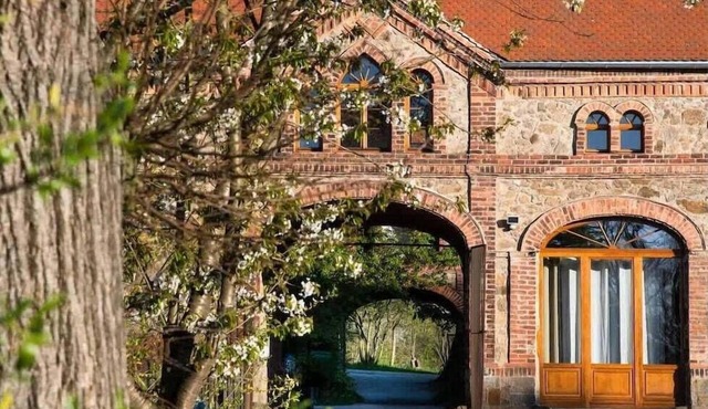 Design-Apartment mit Sauna, Whirlpool & Kamin im historischen Vierseitenhof