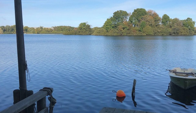 Direct lakeside location, jetty, elegant apartment with rowing boat, paddle boat, balcony *