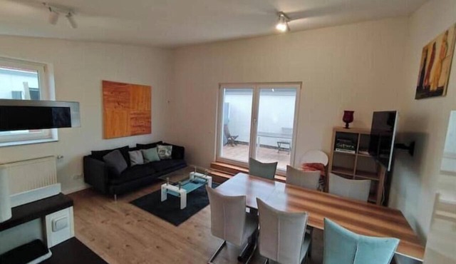 Duplex apartment with a rooftop terrace and 2 bedrooms.