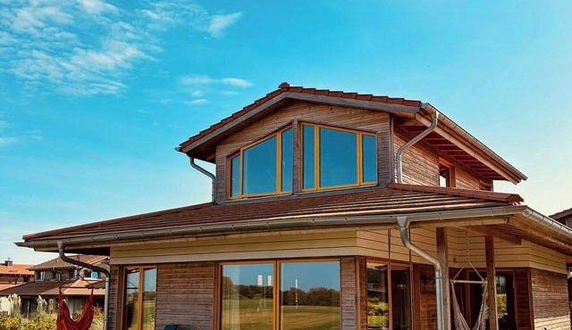 Ecological timber house near the Baltic Sea coast