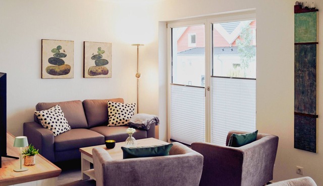 Exclusive vacation apartment - Schilfhaus 96a in Nordhorn. Wellness vacation with sauna & whirlpool, family & dog friendly. With Smart TV & washing machine, even a waffle iron is available