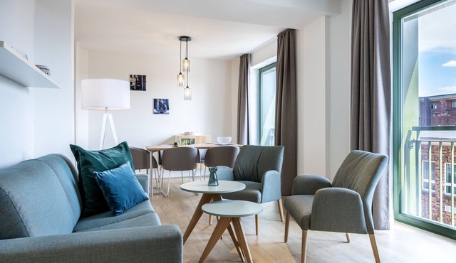 Familien-apartment für 5 Personen mit Saunanutzung in Erstklassiger Hafenlage