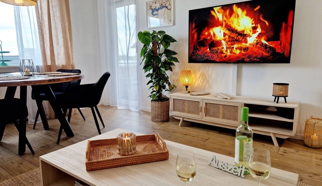 Ferienwohnung Sonnenhang im Boho-stil mit Balkon
