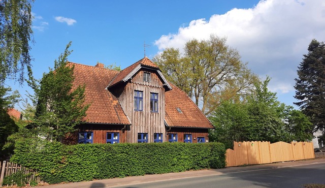 Flusslandschaft Elbe: Organic apartment with wood-burning stove and garden