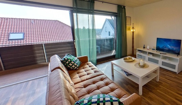 Hillside Apartment with Garden and Balcony