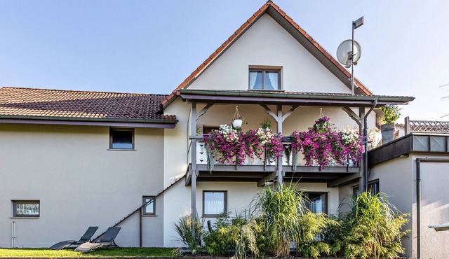 Holiday Apartment "Panoramablick" with Private Terrace, Shared Garden & Wi-Fi