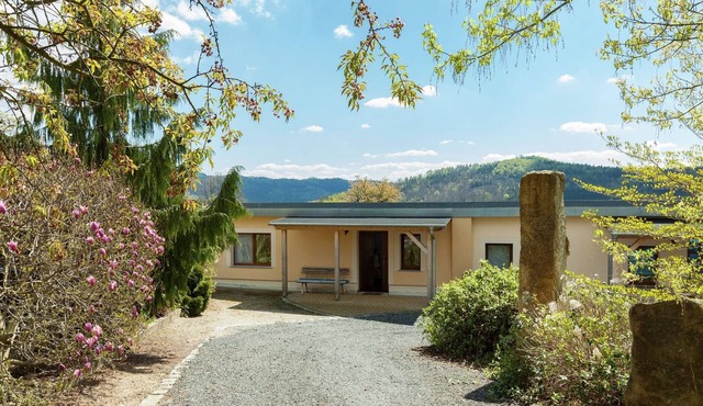 Holiday home right in the heart of Saxon Switzerland with garden pool and amazing view
