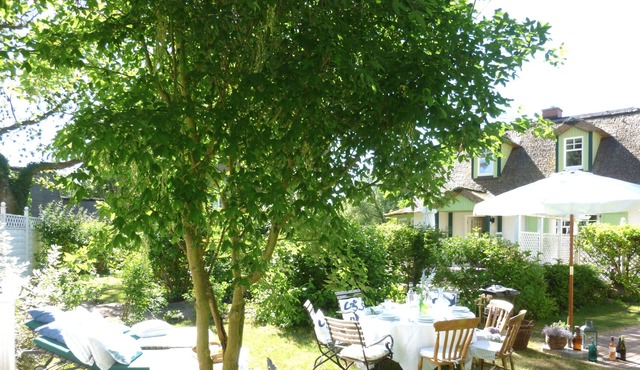 Holiday house near the beach with upscale furnishings, garden, fireplace, WiFi