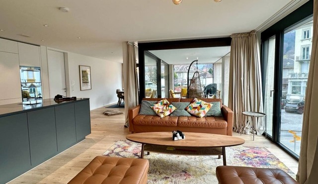 Modern Jungfrau View Apartment with BBQ and AC at Interlaken West Station