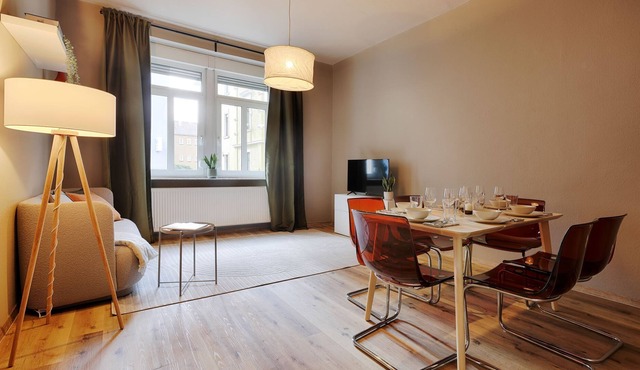Modern old building apartment with garage