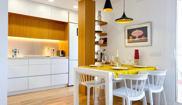 Modern, Open-plan attic apartment, large terrace