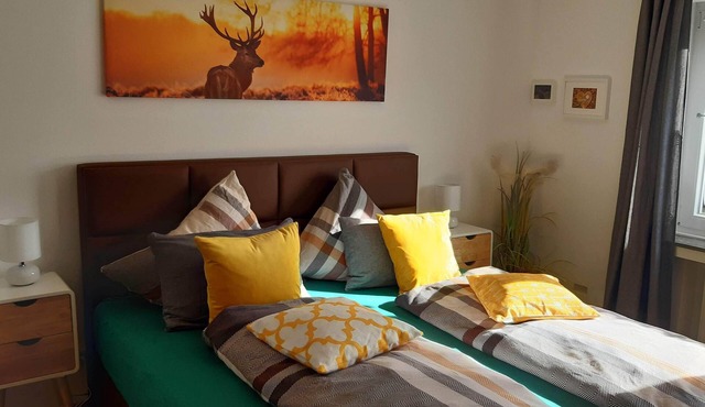 Modern vacation apartment with walk-in shower in the town center