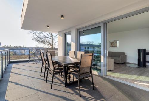 Penthouse Apartment mit Sauna und Dachterrasse mit Haffblick