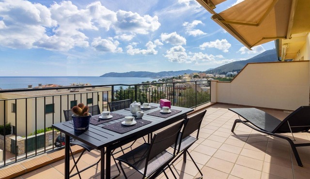 Penthouse with Terrace 250m from Beach - 3 Bedrooms, Garage Included