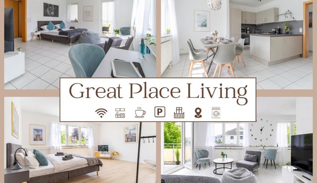 Premium Apt Stuttgart Airport-Messe & Parkplatz mit Balkon